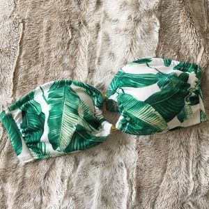 H&M Palm Strapless Bikini Top